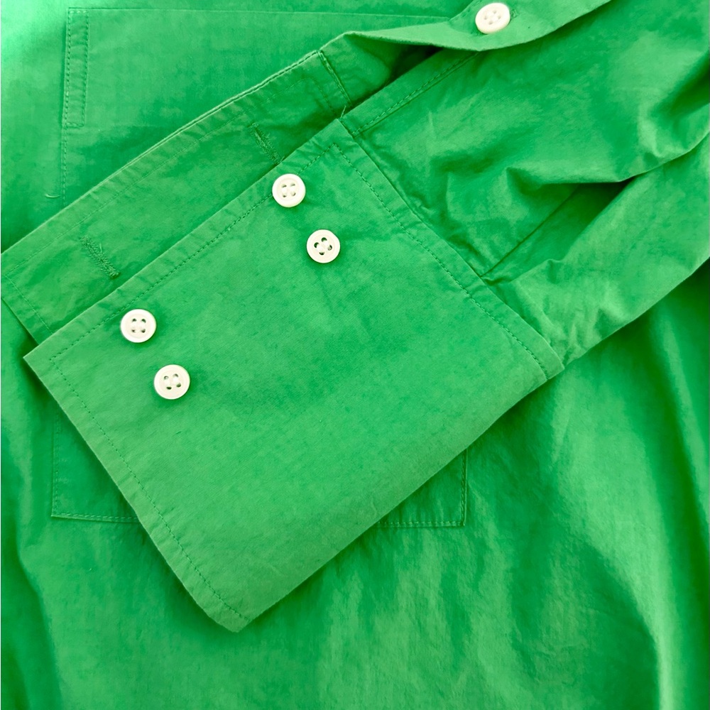 COS green 100% cotton button down shirt - Picture 4 of 5
